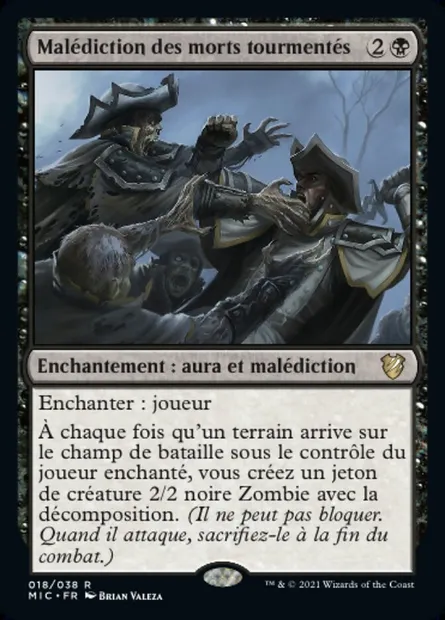 Malédiction des morts tourmentés, carte Magic MIC 18 — extension Midnight Hunt Commander