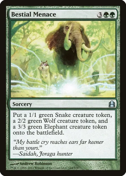 Bestial Menace, Magic card CMD 144 — Commander 2011 set