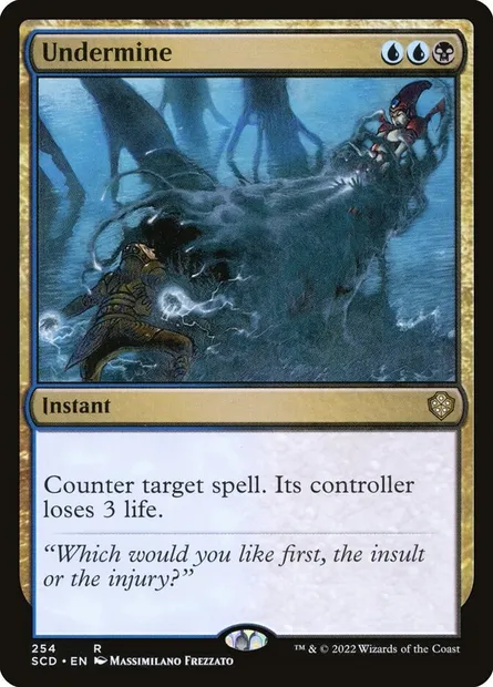 Undermine, Magic card SCD 254 — Starter Commander Decks set