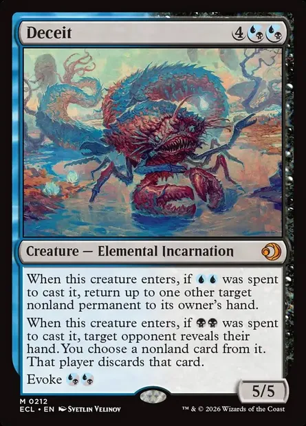 Deceit, Magic card ECL 212 — Lorwyn Eclipsed set