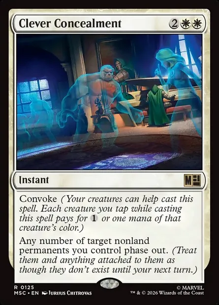 Clever Concealment, Magic card MSC 125 — Marvel Super Heroes Commander set