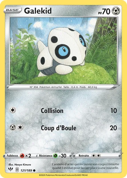 Galekid, carte Pokémon DAA 121 — extension Ténèbres Embrasées
