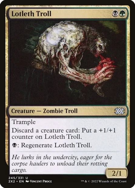 Lotleth Troll, Magic card 2X2 245 — Double Masters 2022 set