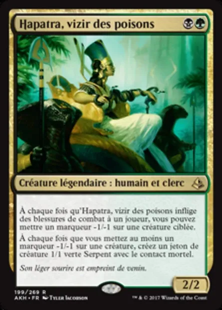 Hapatra, vizir des poisons, carte Magic AKH 199 — extension Amonkhet