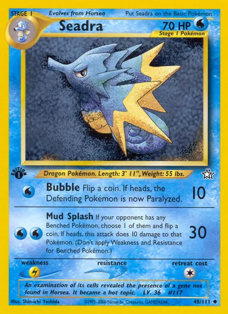 Seadra, Pokémon card NG 48 — Neo Genesis set