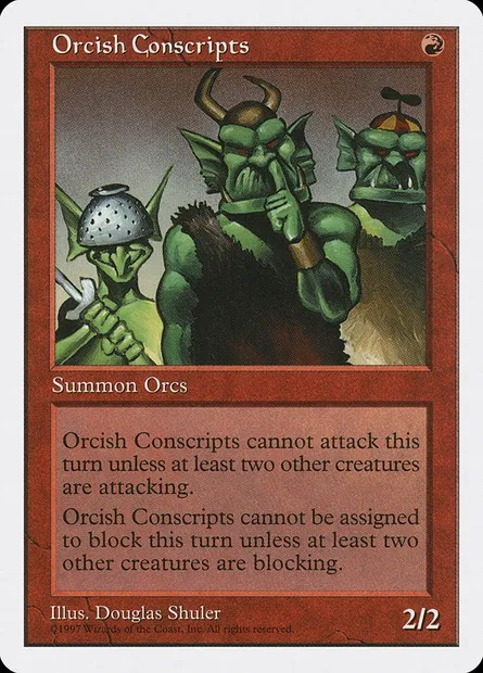Orcish Conscripts, Magic card 5ED 255 — Fifth Edition set