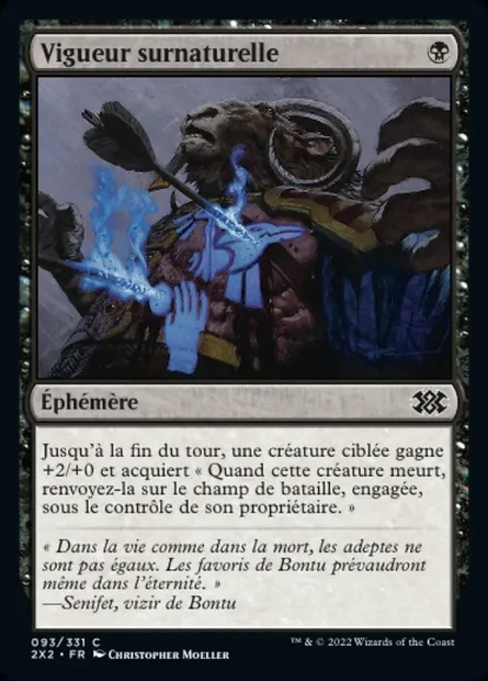 Vigueur surnaturelle, carte Magic 2X2 93 — extension Double Masters 2022