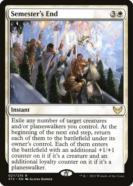 Semester's End, Magic card STX 27 — Strixhaven: School of Mages set