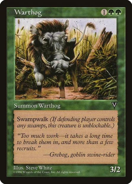 Warthog, Magic card VIS 124 — Visions set