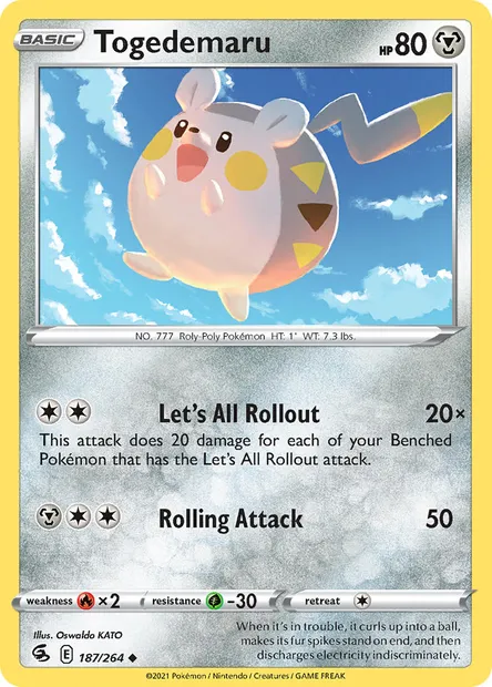 Togedemaru, Pokémon card FST 187 — Fusion Strike set
