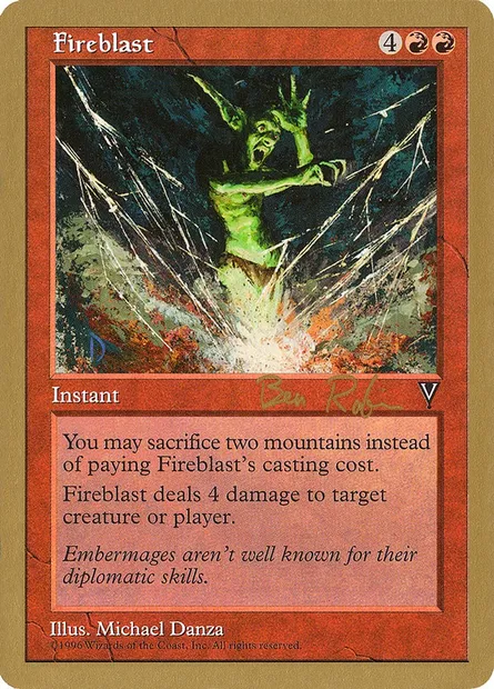 Salve de feu, carte Magic WC98 br79 — extension World Championship Decks 1998