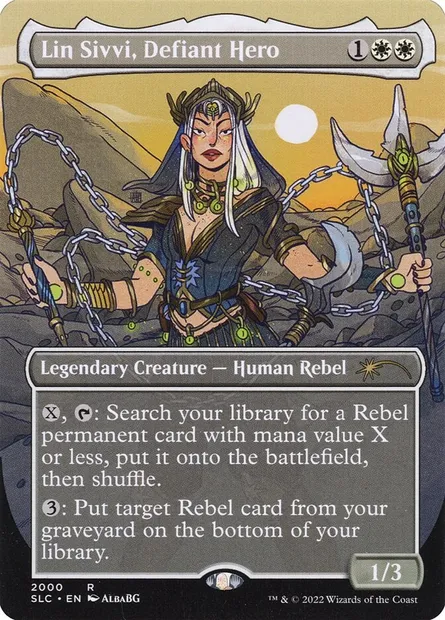 Lin Sivvi, Defiant Hero, Magic card SLC 2000 — Secret Lair Countdown set