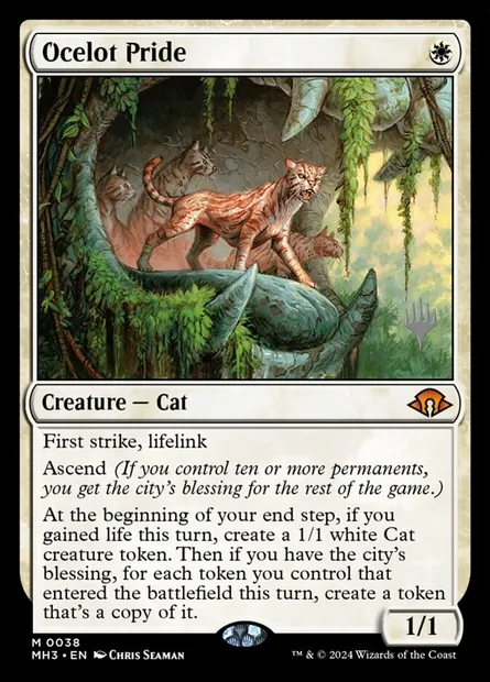 Ocelot Pride, Magic card PMH3 38p — Modern Horizons 3 Promos set