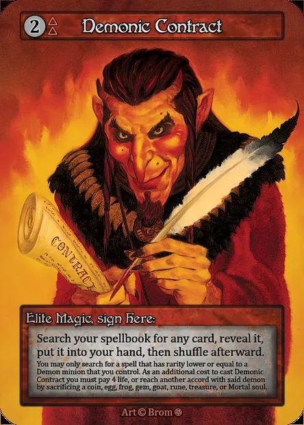 Demonic Contract, carte Sorcery GOT 232 — extension Gothic