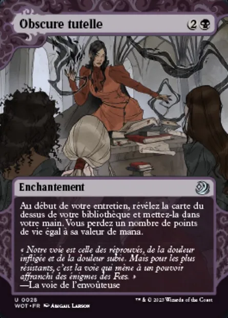 Obscure tutelle, carte Magic WOT 28 — extension Wilds of Eldraine: Enchanting Tales