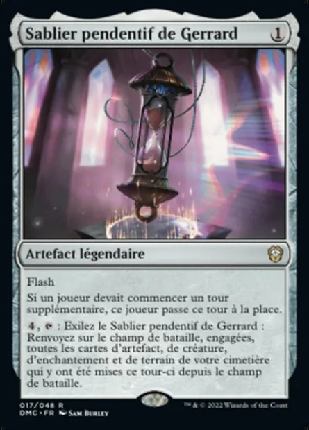 Sablier pendentif de Gerrard, carte Magic DMC 17 — extension Dominaria United Commander