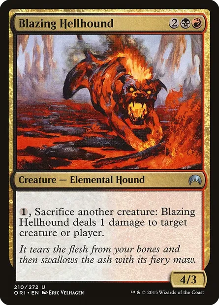 Blazing Hellhound, Magic card ORI 210 — Magic Origins set