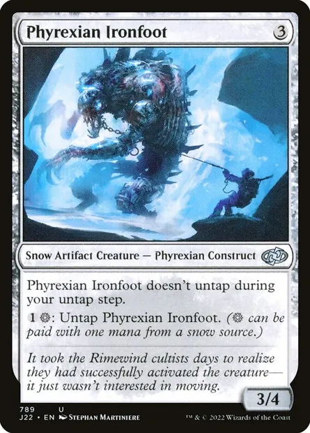 Phyrexian Ironfoot, Magic card J22 789 — Jumpstart 2022 set