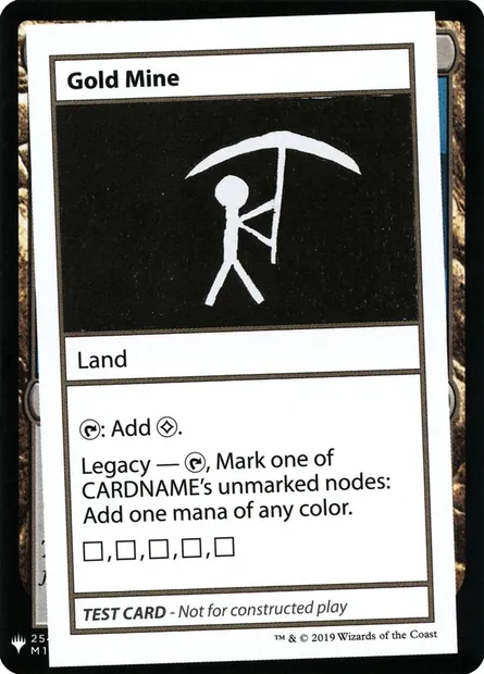 Gold Mine, carte Magic CMB1 116 — extension Mystery Booster Playtest Cards 2019