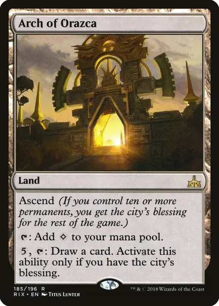 Arch of Orazca, Magic card RIX 185 — Rivals of Ixalan set