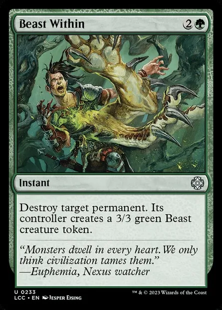 Beast Within, Magic card LCC 233 — The Lost Caverns of Ixalan Commander set