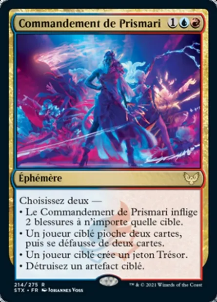 Commandement de Prismari, carte Magic STX 214 — extension Strixhaven: l'Académie des Mages