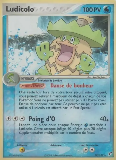 Ludicolo, carte Pokémon DX 19 — extension EX Deoxys