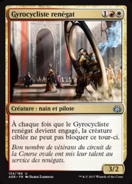 Gyrocycliste renégat, carte Magic AER 134 — extension La révolte éthérique
