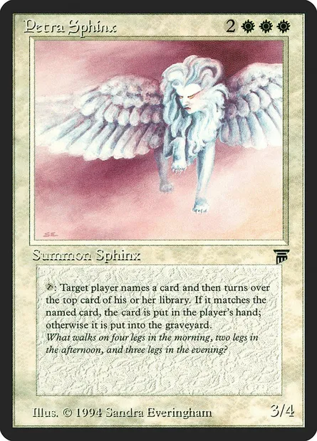 Petra Sphinx, carte Magic LEG 30 — extension Legends