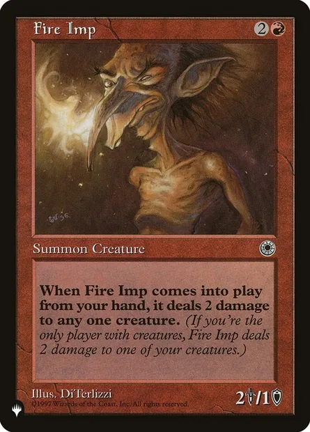 Fire Imp, Magic card PLST POR-126 — The List set