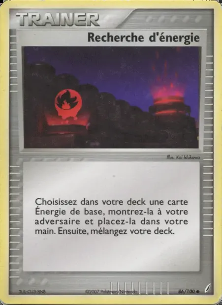 Recherche d'énergie, carte Pokémon CG 86 — extension EX Gardiens de Cristal