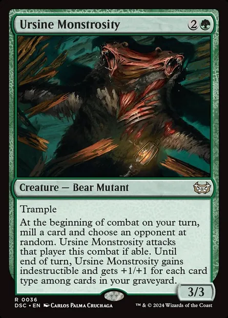 Ursine Monstrosity, Magic card DSC 36 — Duskmourn: House of Horror Commander set