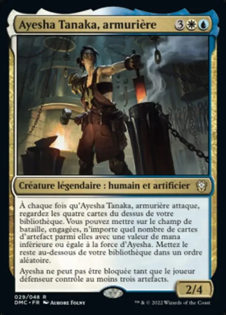 Ayesha Tanaka, armurière, carte Magic DMC 29 — extension Dominaria United Commander