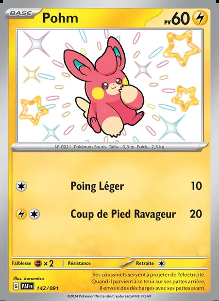 Pohm, carte Pokémon PAF 142 — extension Destinées de Paldea