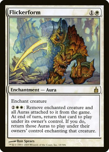 Flickerform, Magic card RAV 18 — Ravnica: City of Guilds set