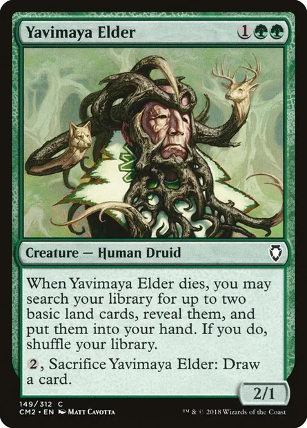 Yavimaya Elder, Magic card CM2 149 — Commander Anthology Volume II set