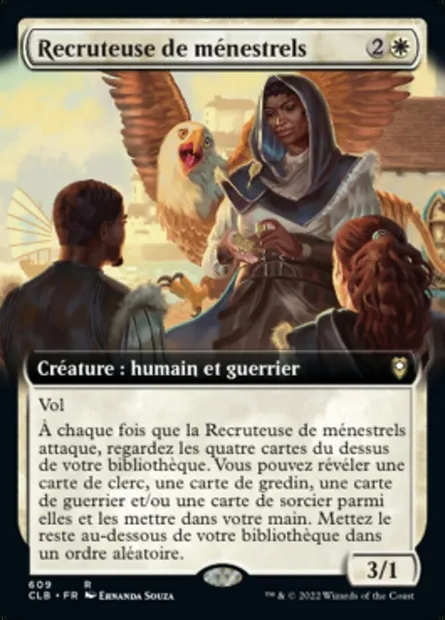 Recruteuse de ménestrels, carte Magic CLB 609 — extension Commander Légendes : la bataille de la Porte de Baldur