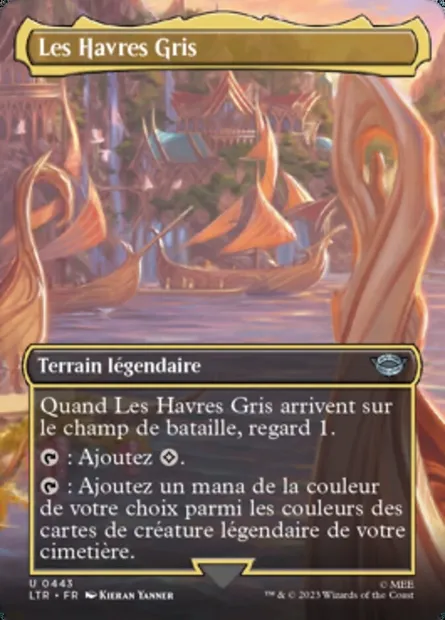 Les Havres Gris, carte Magic LTR 443 — extension Le Seigneur des Anneaux : chroniques de la Terre du Milieu
