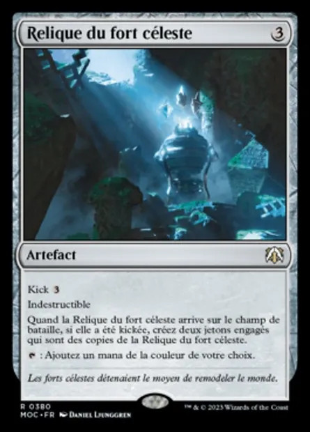 Relique du fort céleste, carte Magic MOC 380 — extension March of the Machine Commander