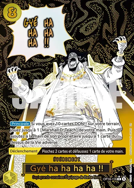 Gyé ha ha ha ha !!, carte One Piece OP16-116 — extension L'HEURE DE LA BATAILLE DÉCISIVE
