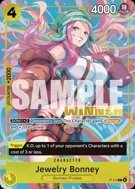 Jewelry Bonney, One Piece card P-113 — Promotion card set