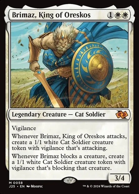 Brimaz, King of Oreskos, Magic card J25 58 — Foundations Jumpstart set