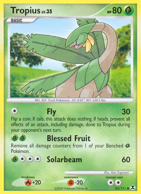 Tropius, Pokémon card RR 52 — Rising Rivals set