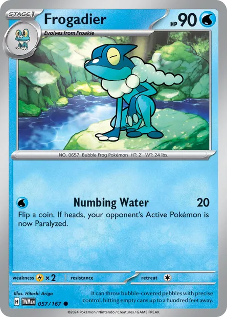Frogadier, Pokémon card TWM 057 — Twilight Masquerade set