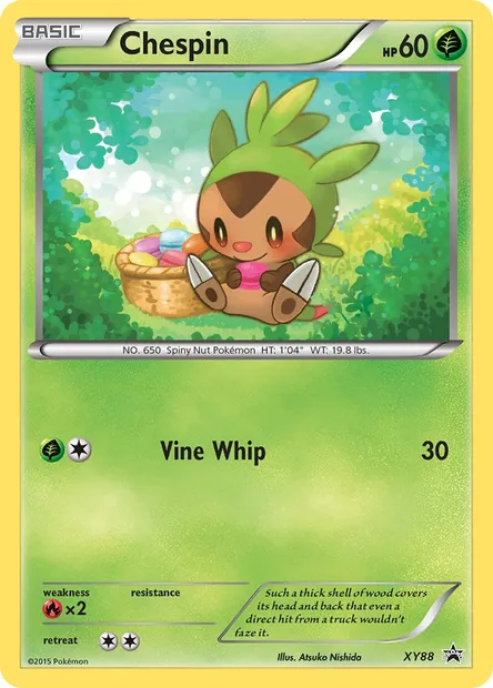 Chespin, Pokémon card XY 88 — XY Black Star Promos set