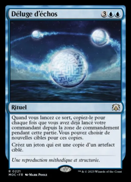 Déluge d'échos, carte Magic MOC 221 — extension March of the Machine Commander