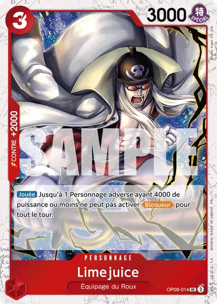 Limejuice, carte One Piece OP09-014 — extension LES NOUVEAUX EMPEREURS