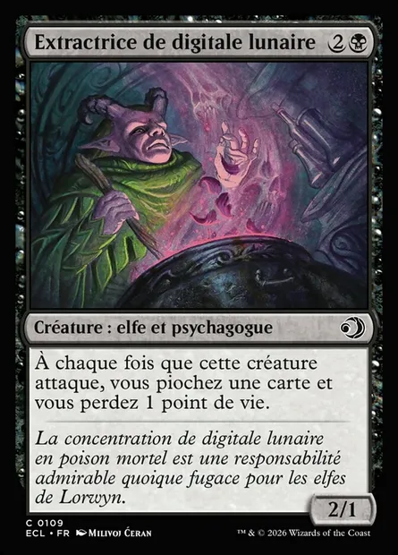 Extractrice de digitale lunaire, carte Magic ECL 109 — extension Lorwyn Eclipsed