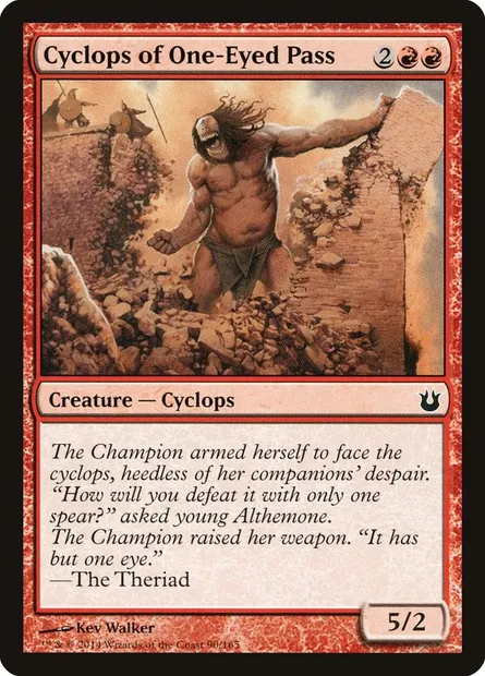 Cyclops of One-Eyed Pass, Magic card BNG 90 — Born of the Gods set