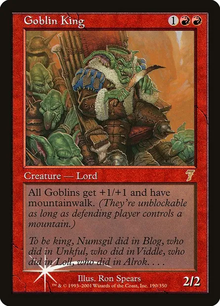 Goblin King, Magic card 7ED 190★ — Seventh Edition set